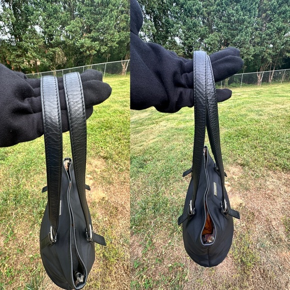 Burberrys of London Blue Label Bucket Bag Nova Check Black Nylon With COA - Picture 11 of 13